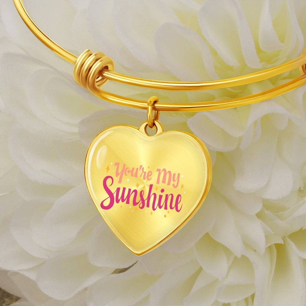 Your're My Sunshine Luxury Heart Bangle