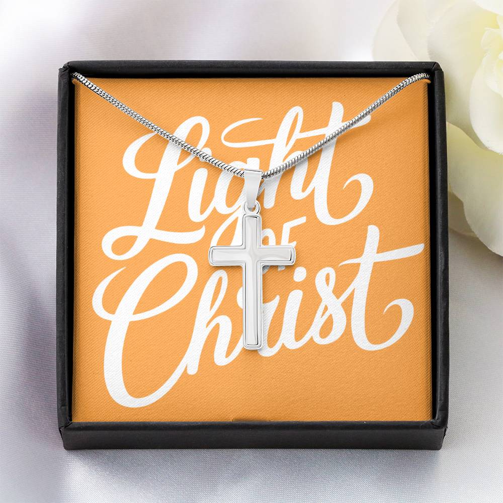 Light of Christ Artisan Cross Neckalce