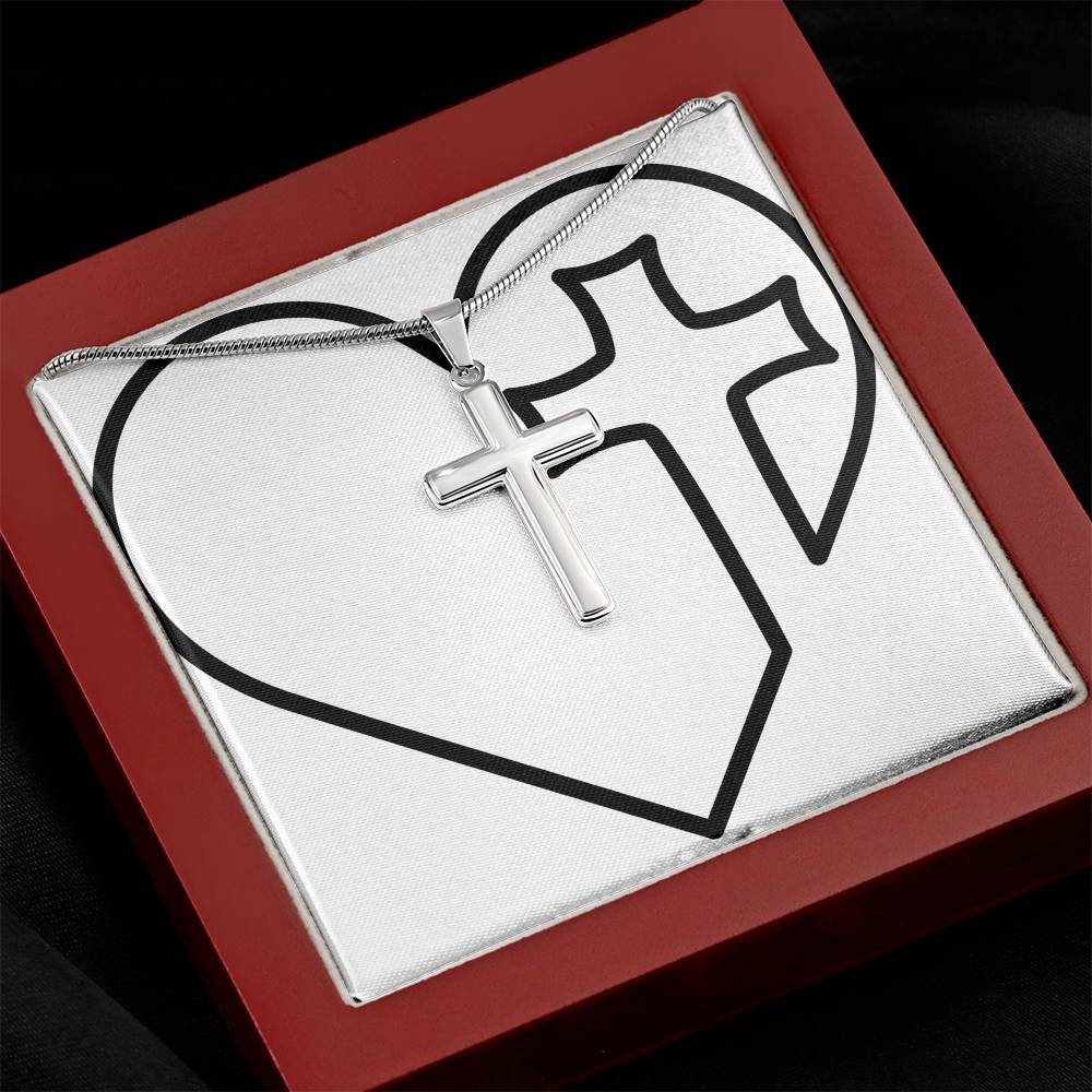 Heart Centered Cross Necklace