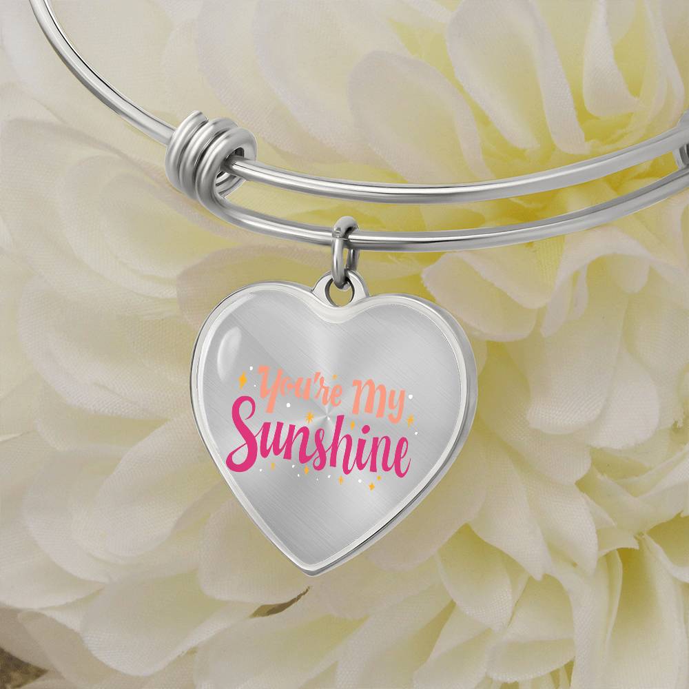 Your're My Sunshine Luxury Heart Bangle