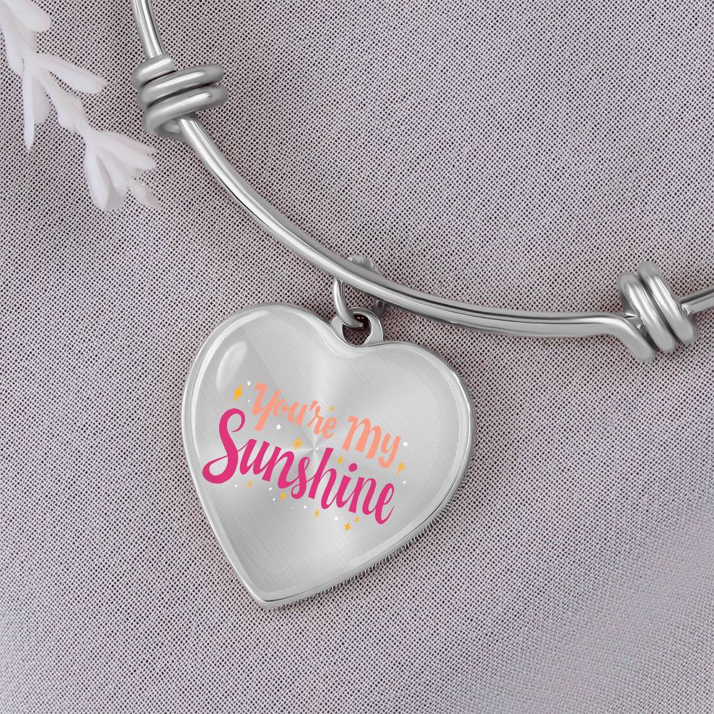 Your're My Sunshine Luxury Heart Bangle