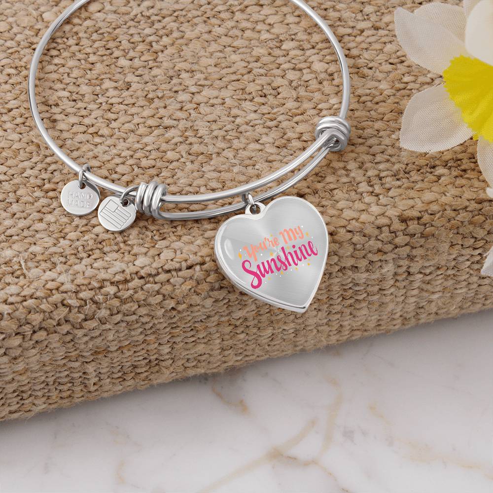 Your're My Sunshine Luxury Heart Bangle
