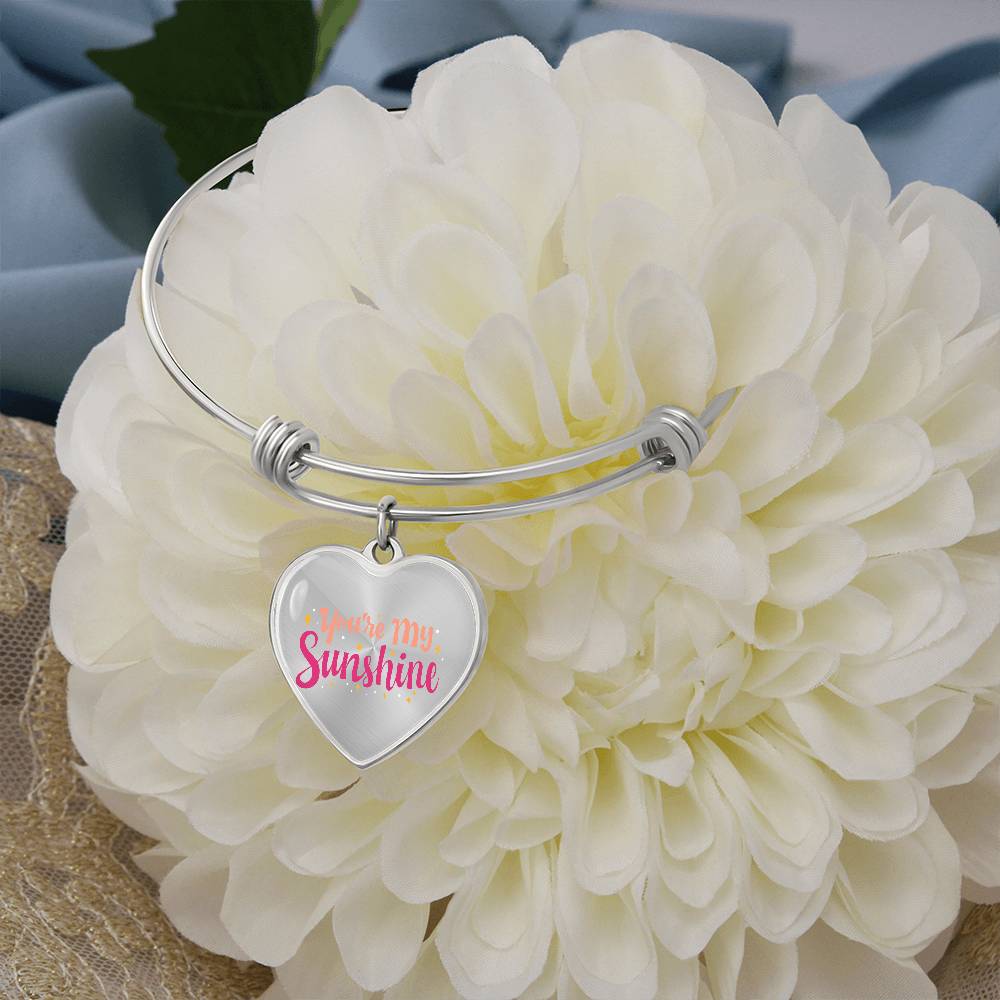 Your're My Sunshine Luxury Heart Bangle