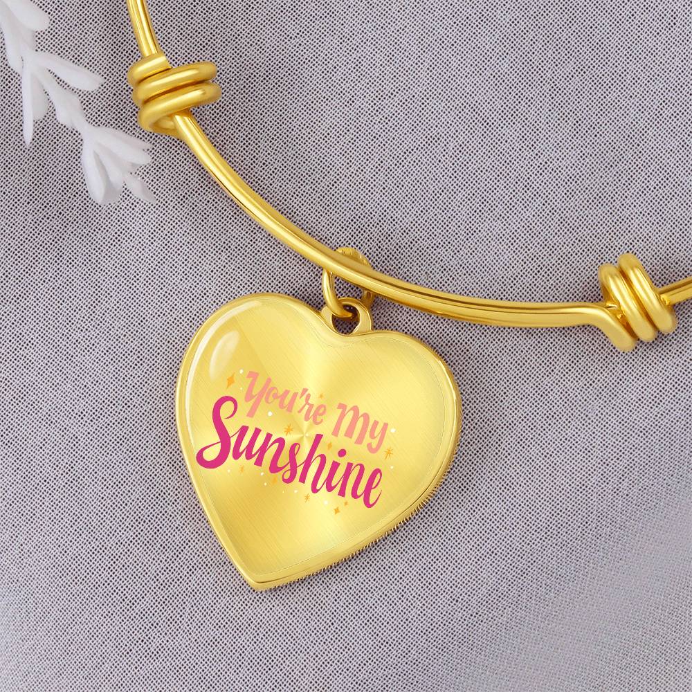 Your're My Sunshine Luxury Heart Bangle