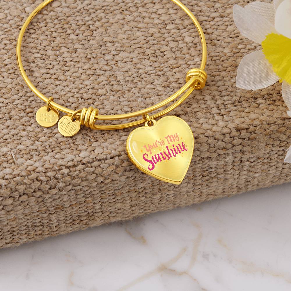 Your're My Sunshine Luxury Heart Bangle