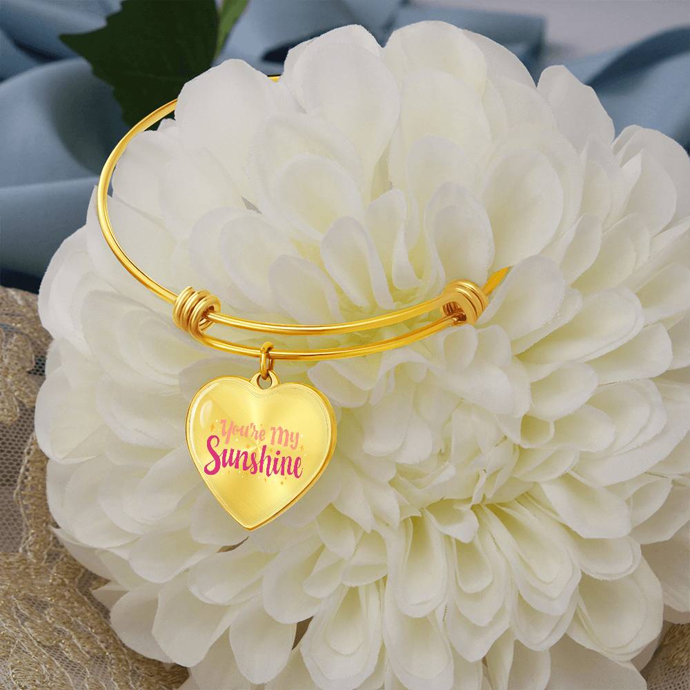 Your're My Sunshine Luxury Heart Bangle