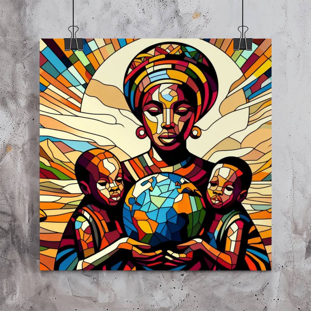 World in Our Hands High Gloss Poster