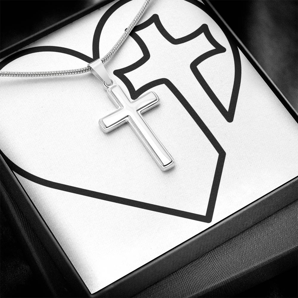 Heart Centered Cross Necklace