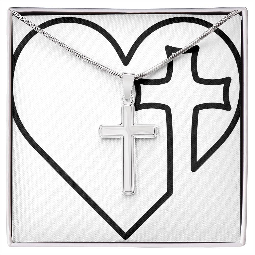 Heart Centered Cross Necklace