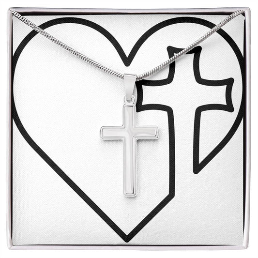 Heart Centered Cross Necklace