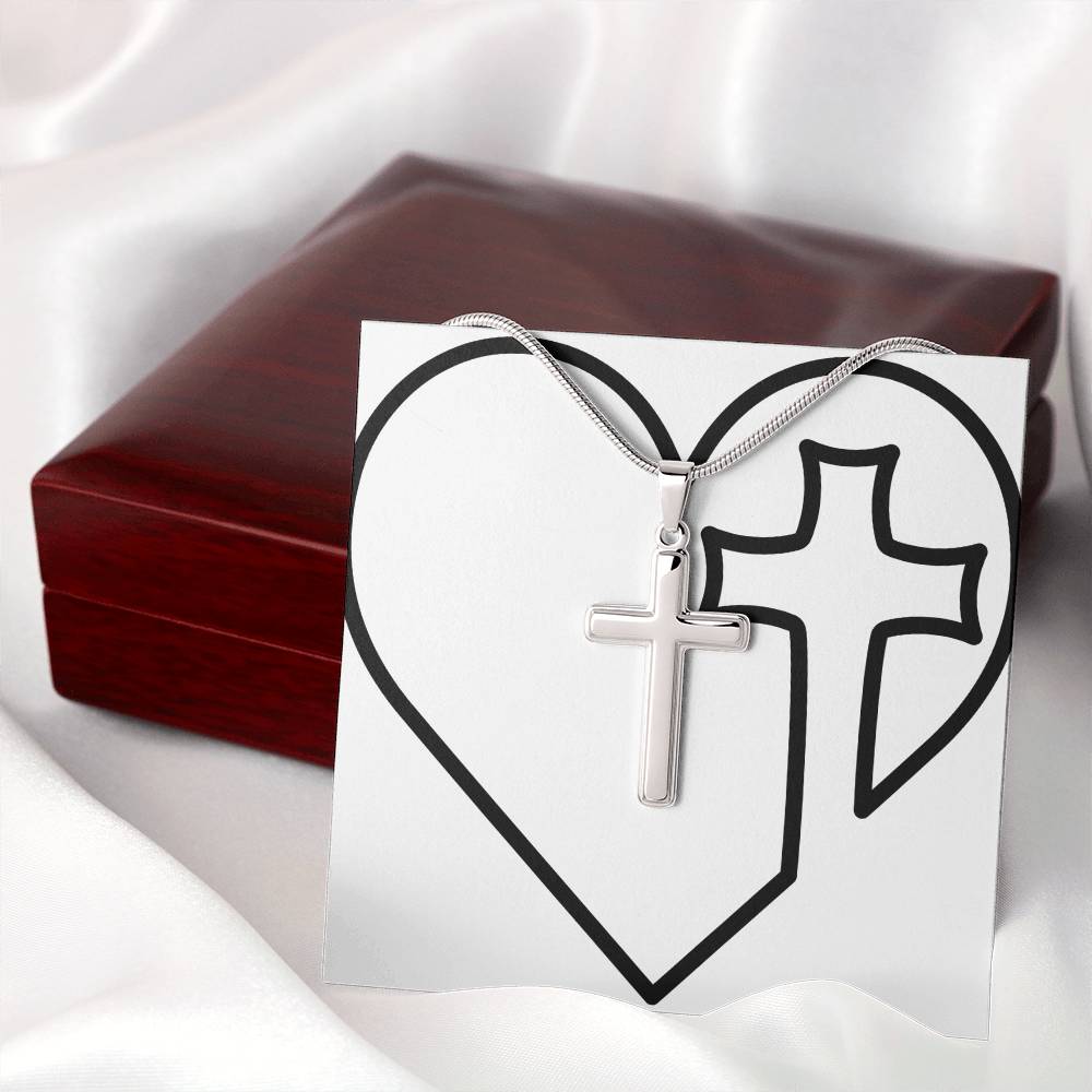 Heart Centered Cross Necklace
