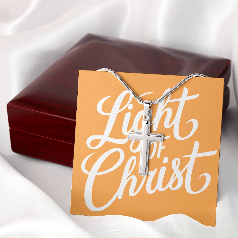Light of Christ Artisan Cross Neckalce