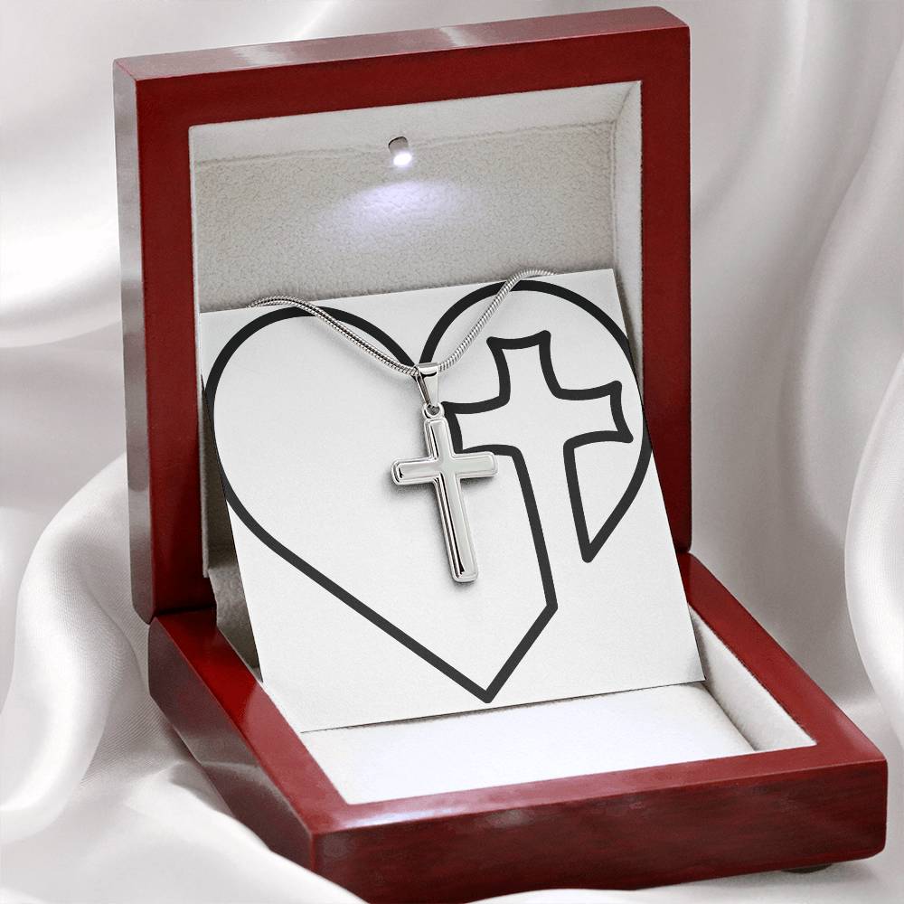Heart Centered Cross Necklace
