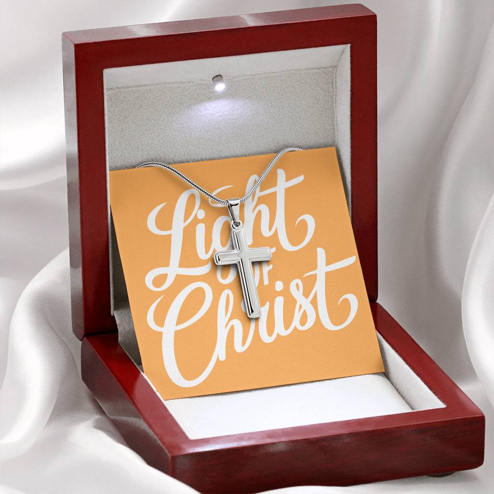 Light of Christ Artisan Cross Neckalce