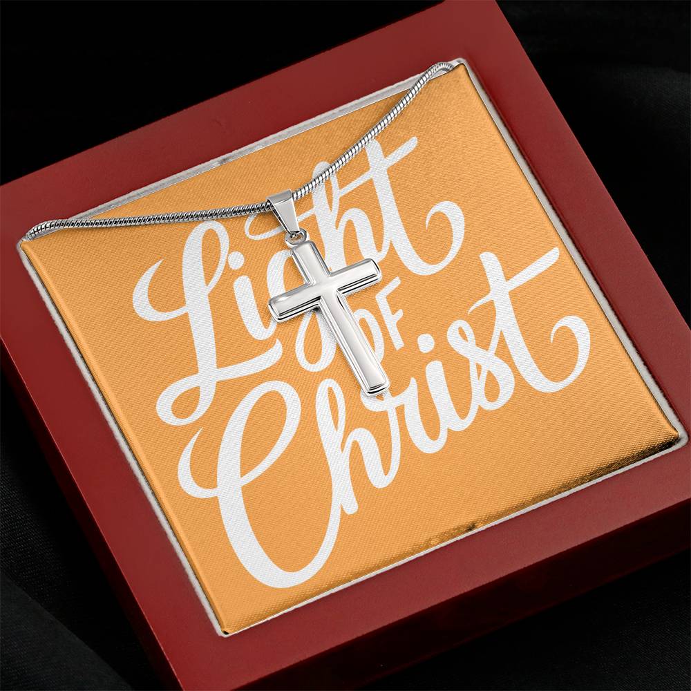Light of Christ Artisan Cross Neckalce