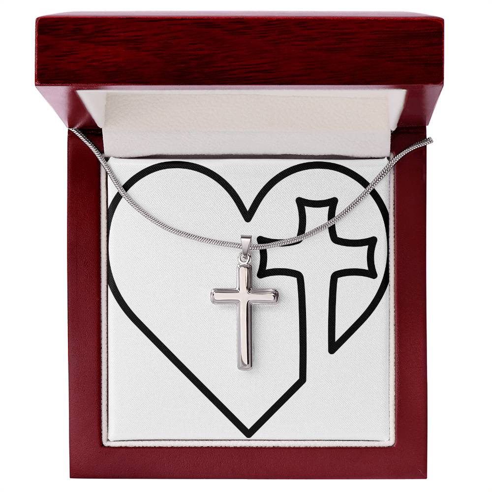 Heart Centered Cross Necklace